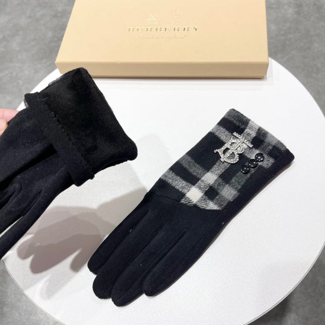 GLOVES IN BLACK MIX COLORFUL WOOL 122880