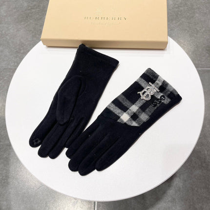 GLOVES IN BLACK MIX COLORFUL WOOL 122880