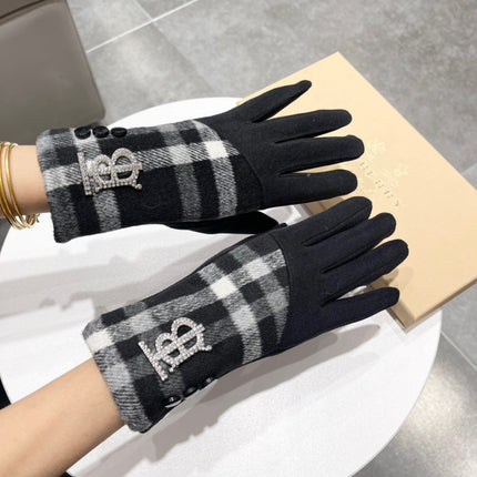 GLOVES IN BLACK MIX COLORFUL WOOL 122880