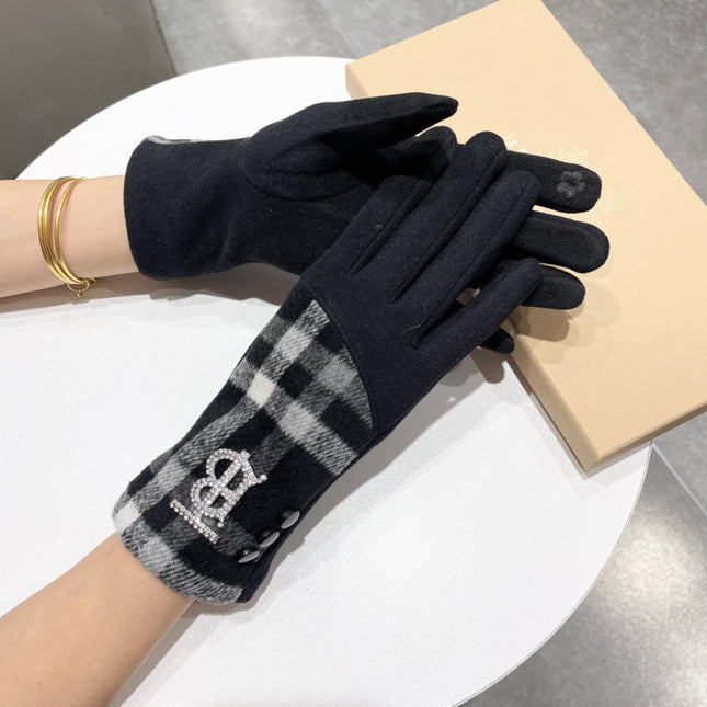 GLOVES IN BLACK MIX COLORFUL WOOL 122880