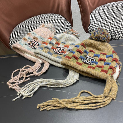 KNITTED WOOL HAT COLORFUL 425766