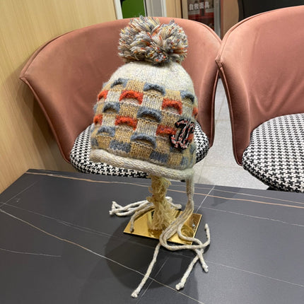 KNITTED WOOL HAT COLORFUL 425766