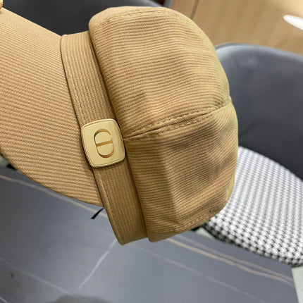 BAKER BOY HAT IN BEIGE YELLOW COTTON 429848
