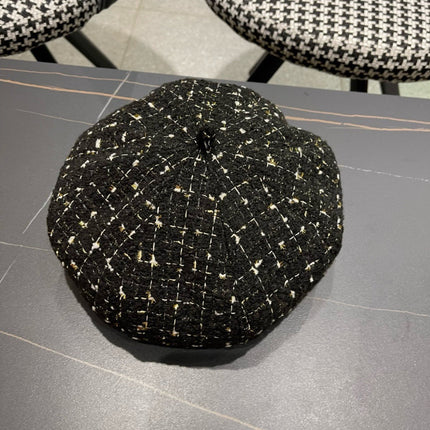 BERET HAT IN BLACK TWEED 434680
