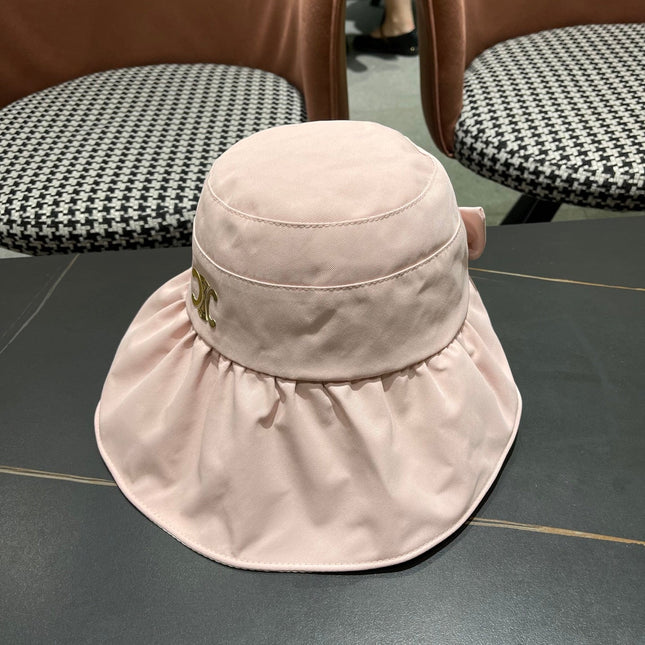 CELINE 25S BUCKET HAT 734584 IN BLUSH PINK