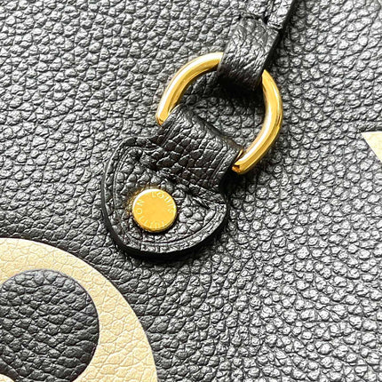 NEVERFULL MM 31 IN BLACK CREAM MONOGRAM EMPREINTE LEATHER