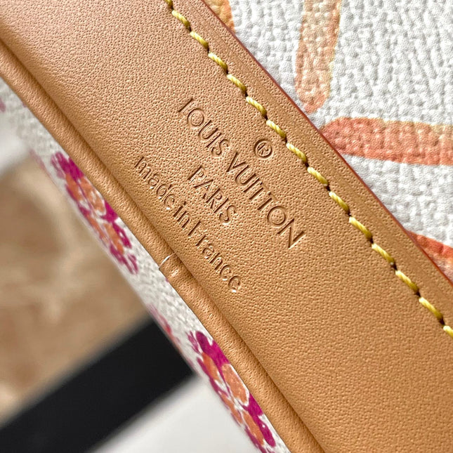 NANO NOÉ 16 IN CORAL MONOGRAM TILES CANVAS