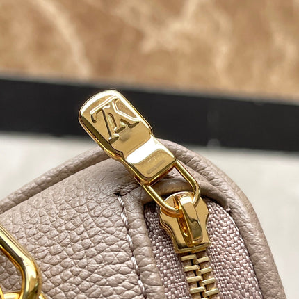 MINI BUMBAG 17 IN TOURTERELLE WHITE MONOGRAM EMPREINTE LEATHER GOLD HARDWARE