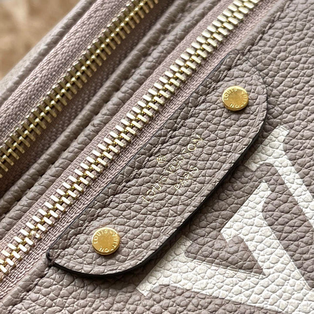 MINI BUMBAG 17 IN TOURTERELLE WHITE MONOGRAM EMPREINTE LEATHER GOLD HARDWARE