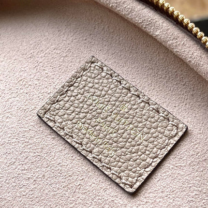 MINI BUMBAG 17 IN TOURTERELLE WHITE MONOGRAM EMPREINTE LEATHER GOLD HARDWARE