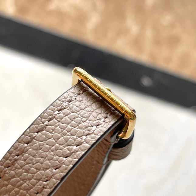 MINI BUMBAG 17 IN TOURTERELLE WHITE MONOGRAM EMPREINTE LEATHER GOLD HARDWARE