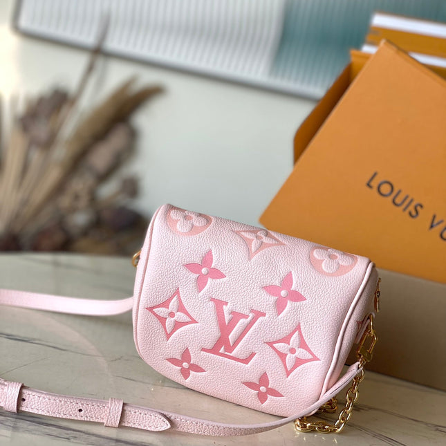 MINI BUMBAG 17 IN GRADIENT PINK MONOGRAM EMPREINTE LEATHER GOLD HARDWARE