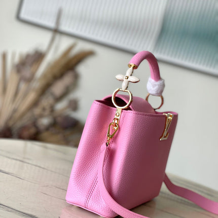 CAPUCINES BB 26 IN MARSHMALLOW PINK TAURILLON GOLD HARDWARE