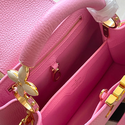 CAPUCINES BB 26 IN MARSHMALLOW PINK TAURILLON GOLD HARDWARE