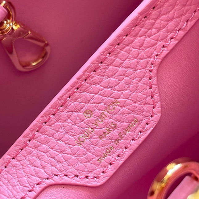 CAPUCINES BB 26 IN MARSHMALLOW PINK TAURILLON GOLD HARDWARE