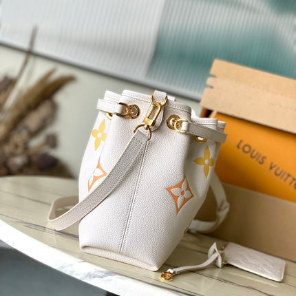 BUNDLE 28 IN WHITE ORANGE MONOGRAM EMPREINTE LEATHER GOLD HARDWARE