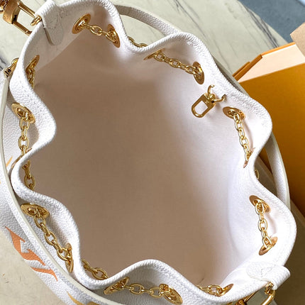 BUNDLE 28 IN WHITE ORANGE MONOGRAM EMPREINTE LEATHER GOLD HARDWARE