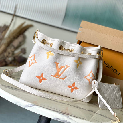 BUNDLE 28 IN WHITE ORANGE MONOGRAM EMPREINTE LEATHER GOLD HARDWARE