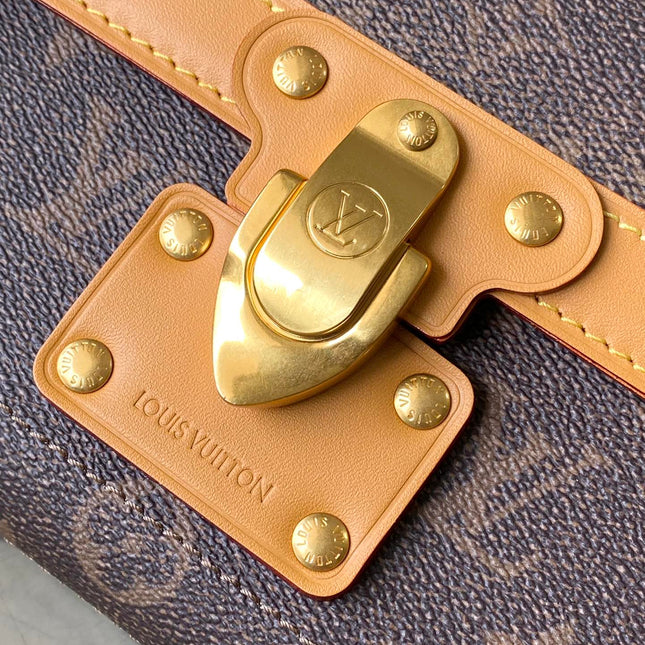 SOUL TRUNK 19 IN BROWN MONOGRAM DUST CANVAS GOLD HARDWARE