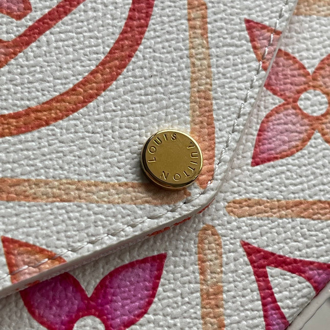FÉLICIE POCHETTE 21 IN CORAL MONOGRAM TILES CANVAS