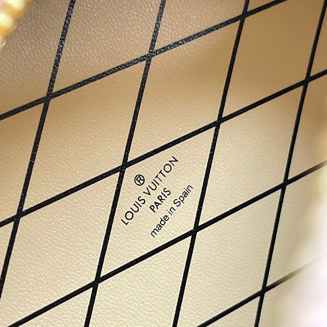 MINI BOITE CHAPEAU 13 IN LIGHT PINK MONOGRAM PERFORATED CALFSKIN