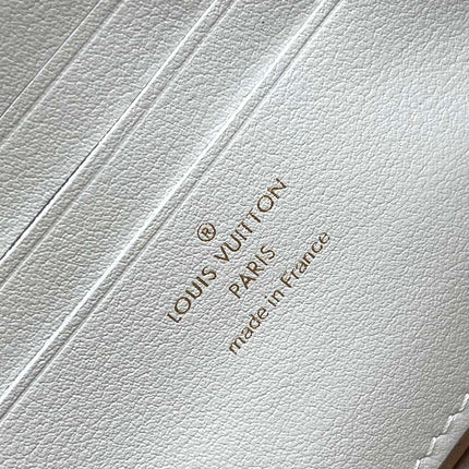 WALLET ON CHAIN IVY 23 IN WHITE MONOGRAM PERFORATED CALFSKIN GOLD HARDWARE