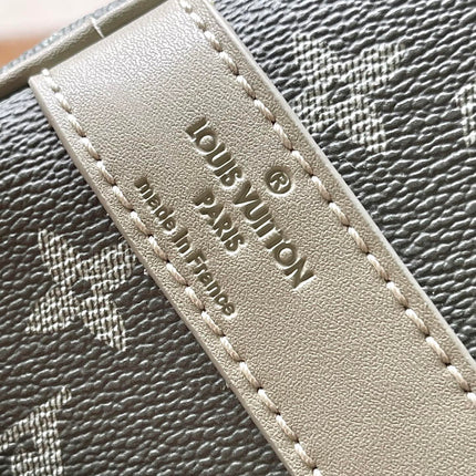 KEEPALL BANDOULIÈRE 45 IN GRAY MONOGRAM GRADIENT CANVAS