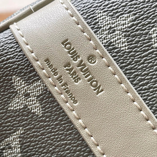 KEEPALL BANDOULIÈRE 45 IN GRAY MONOGRAM GRADIENT CANVAS