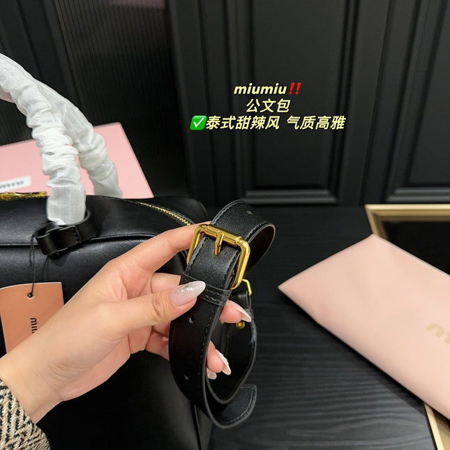 BEAU BAG 34 IN BLACK CALFSKIN