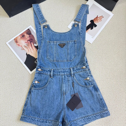 PRADA DENIM SHORT OVERALLS STYLE 188