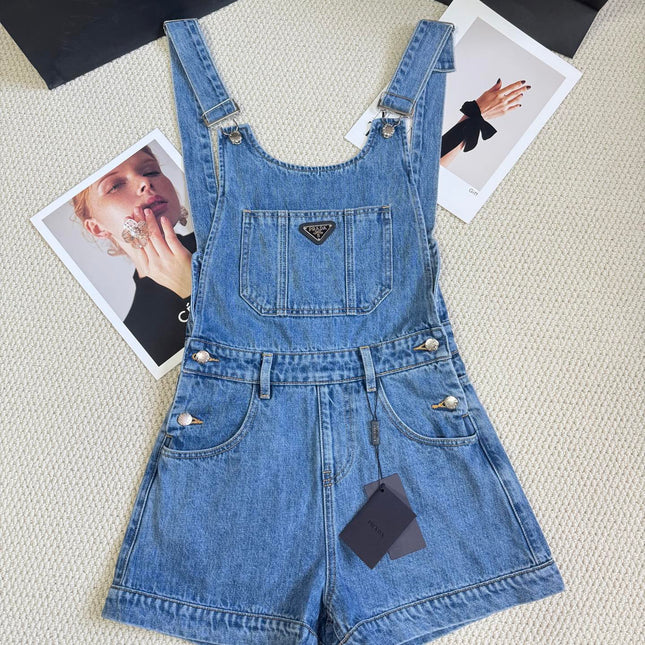 PRADA DENIM SHORT OVERALLS STYLE 188