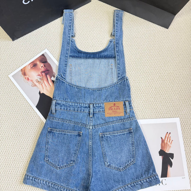 PRADA DENIM SHORT OVERALLS STYLE 188