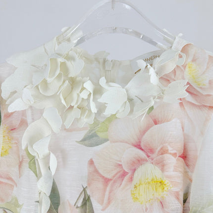 DITSY FLORAL PRINT LONG DRESS NATURA 25S IN SILK 266337