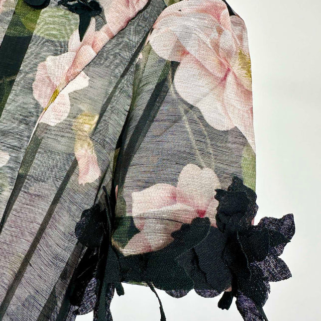 PRINTED LONG DRESS NATURA 25S IN SILK 266338