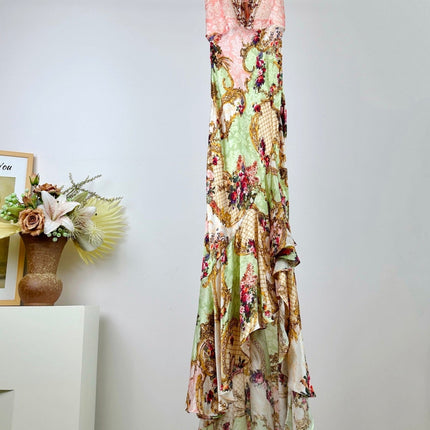 CAMILLA RUFFLED BACKLESS DRESS 270296