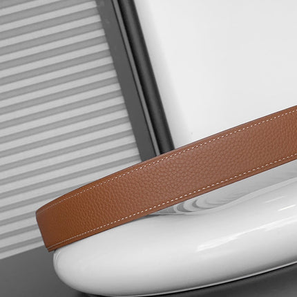 HM REVERSIBLE BLACK AND BRONZE BROWN LEATHER STRAP 32 MM SILVER HARDWARE