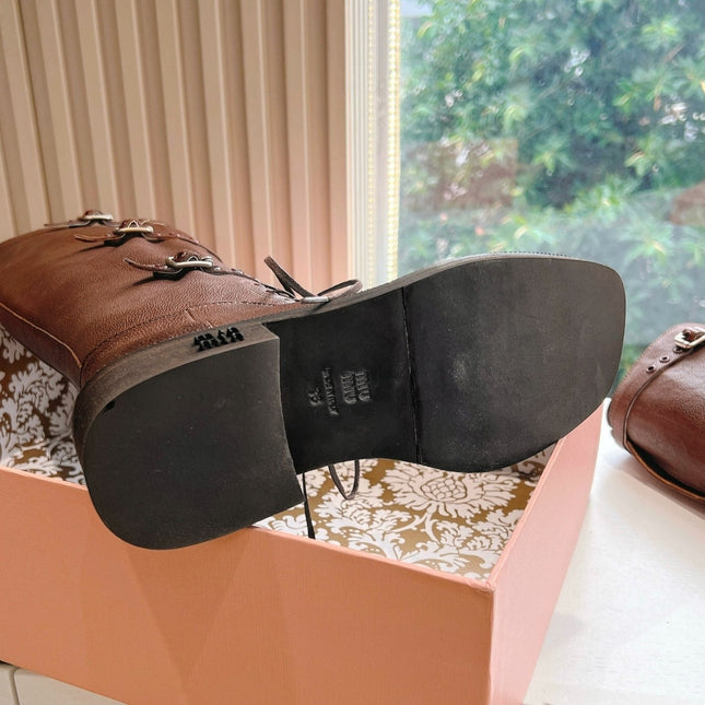 Army Boots Caramel Color Cowhide