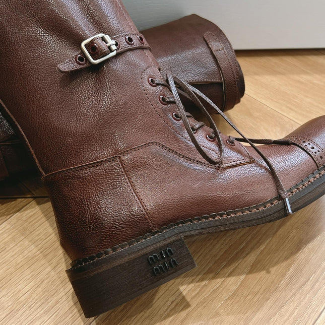 Army Boots Caramel Color Cowhide