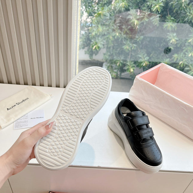 ACNE STUDIO SNEAKER IN BLACK LAMBSKIN