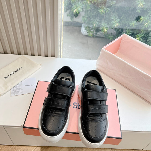 ACNE STUDIO SNEAKER IN BLACK LAMBSKIN