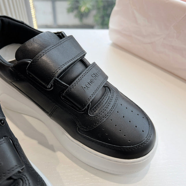 ACNE STUDIO SNEAKER IN BLACK LAMBSKIN