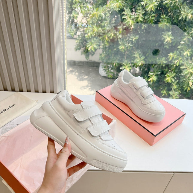 ACNE STUDIO SNEAKER IN WHITE LAMBSKIN