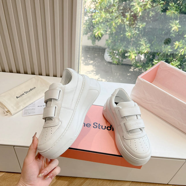 ACNE STUDIO SNEAKER IN WHITE LAMBSKIN