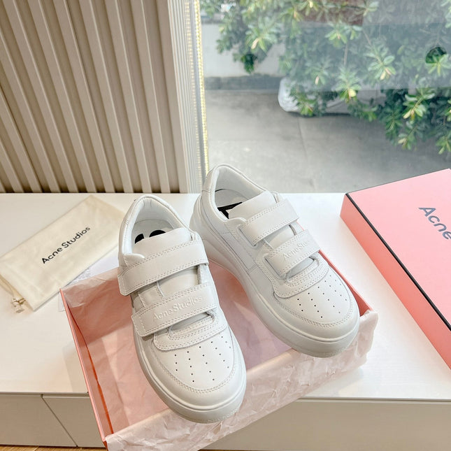 ACNE STUDIO SNEAKER IN WHITE LAMBSKIN