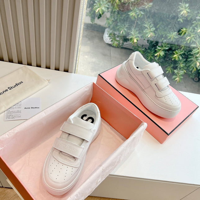 ACNE STUDIO SNEAKER IN WHITE LAMBSKIN