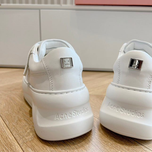 ACNE STUDIO SNEAKER IN WHITE LAMBSKIN