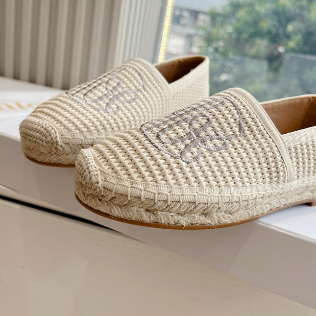 WOVEN LOAFER IN BEIGE RAFFIA