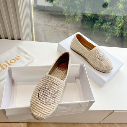 WOVEN LOAFER IN BEIGE RAFFIA
