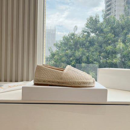 WOVEN LOAFER IN BEIGE RAFFIA