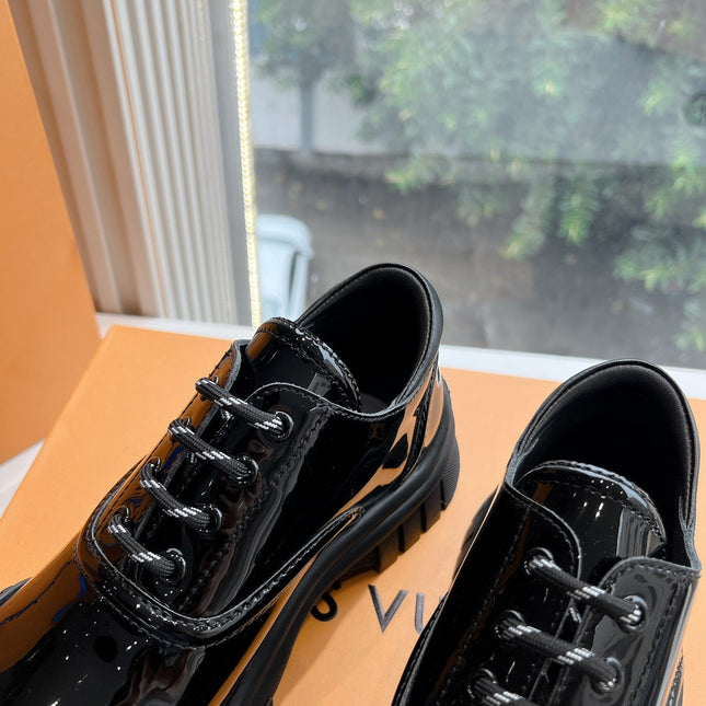 LV ARCHLIGHT SKATE SNEAKER IN BLACK GLOSSY CALFSKIN